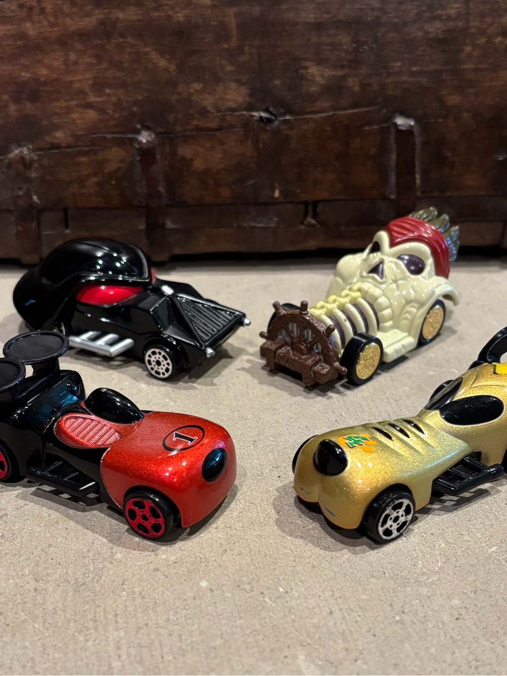 Disney Wild Racers Die Cast 1:64 Metal Race Cars . Lot of 4